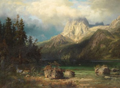 Paysage de montagne - August Wilhelm Leu